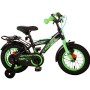 Volare Thombike Bicicletta per bambini - Ragazzi - 12 pollici - Nera Verde - Due freni a mano