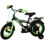 Volare Thombike Bicicletta per bambini - Ragazzi - 12 pollici - Nera Verde - Due freni a mano