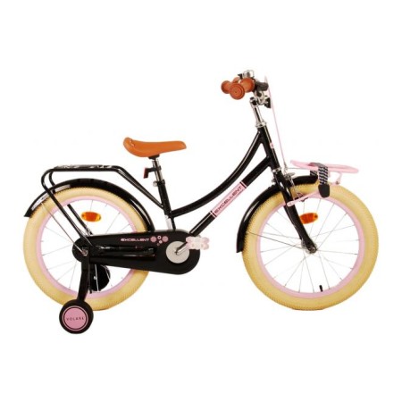 Bicicletta per bambini Volare Excellent - Ragazze -18 pollici - Nera - assemblata al 95%.