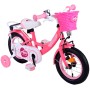 Bicicletta per bambini Volare Ashley - Ragazze - 12 pollici - Rosso/Rosa