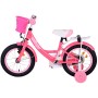 Bicicletta per bambini Volare Ashley - Ragazze - 14 pollici - Rosa/Rosso