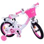 Bicicletta per bambini Volare Ashley - Ragazze - 14 pollici - Bianca - Due freni a mano