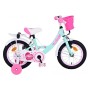 Bicicletta per bambini Volare Ashley - Ragazze - 14 pollici - Verde - Due freni a mano