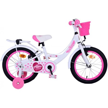 Bicicletta per bambini Volare Ashley - Ragazze - 16 pollici - Bianca - Due freni a mano