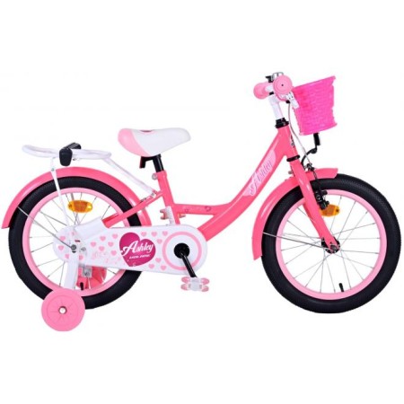 Bicicletta per bambini Volare Ashley - Ragazze - 16 pollici - Rosa/Rosso