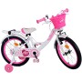 Bicicletta per bambini Volare Ashley - Ragazze - 18 pollici - Bianca - Due freni a mano