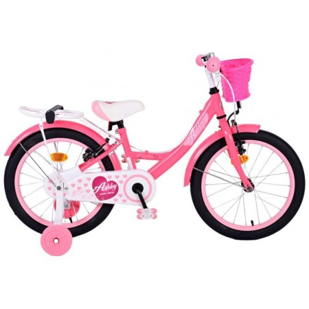 Bicicletta per bambini Volare Ashley - Ragazze - 18 pollici - Rosa/Rosso - Due freni a mano