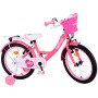 Bicicletta per bambini Volare Ashley - Ragazze - 18 pollici - Rosa/Rosso - Due freni a mano