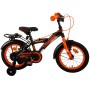 Volare Thombike Bicicletta per bambini - Ragazzi - 14 pollici - Nera Arancione - Due freni a mano