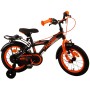 Volare Thombike Bicicletta per bambini - Ragazzi - 14 pollici - Nera Arancione - Due freni a mano