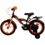 Volare Thombike Bicicletta per bambini - Ragazzi - 14 pollici - Nera Arancione - Due freni a mano