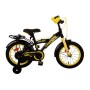 Volare Thombike Bicicletta per bambini - Ragazzi - 14 pollici - Nera Gialla - Due freni a mano