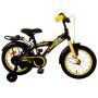 Volare Thombike Bicicletta per bambini - Ragazzi - 14 pollici - Nera Gialla - Due freni a mano