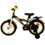 Volare Thombike Bicicletta per bambini - Ragazzi - 14 pollici - Nera Gialla - Due freni a mano