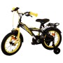 Volare Thombike Bicicletta per bambini - Ragazzi - 14 pollici - Nera Gialla - Due freni a mano