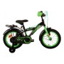 Volare Thombike Bicicletta per bambini - Ragazzi - 14 pollici - Nera Verde - Due freni a mano