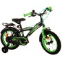 Volare Thombike Bicicletta per bambini - Ragazzi - 14 pollici - Nera Verde - Due freni a mano