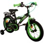 Volare Thombike Bicicletta per bambini - Ragazzi - 14 pollici - Nera Verde - Due freni a mano