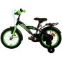 Volare Thombike Bicicletta per bambini - Ragazzi - 14 pollici - Nera Verde - Due freni a mano