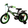 Volare Thombike Bicicletta per bambini - Ragazzi - 14 pollici - Nera Verde - Due freni a mano