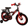 Volare Thombike Bicicletta per bambini - Ragazzi - 14 pollici - Nera Rossa - Due freni a mano