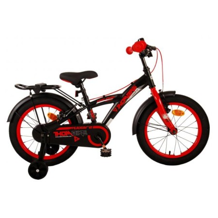 Volare Thombike Bicicletta per bambini - Ragazzi - 16 pollici - Nera Rossa - Due freni a mano