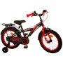 Volare Thombike Bicicletta per bambini - Ragazzi - 16 pollici - Nera Rossa - Due freni a mano