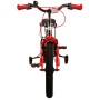 Volare Thombike Bicicletta per bambini - Ragazzi - 16 pollici - Nera Rossa - Due freni a mano