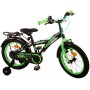 Volare Thombike Bicicletta per bambini - Ragazzi - 16 pollici - Nera Verde - Due freni a mano