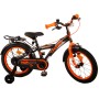 Volare Thombike Bicicletta per bambini - Ragazzi - 16 pollici - Nero Arancione - Due freni a mano