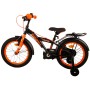 Volare Thombike Bicicletta per bambini - Ragazzi - 16 pollici - Nero Arancione - Due freni a mano