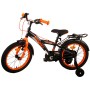 Volare Thombike Bicicletta per bambini - Ragazzi - 16 pollici - Nero Arancione - Due freni a mano